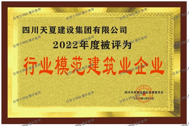 行业模范建筑业企业
